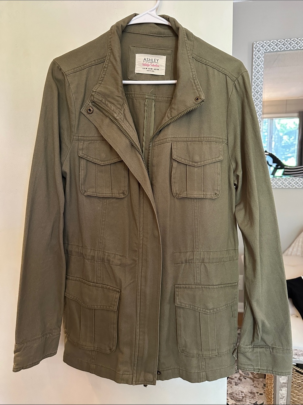 Ashley By 26 International Olive Green Utility Jacket- Size Medium